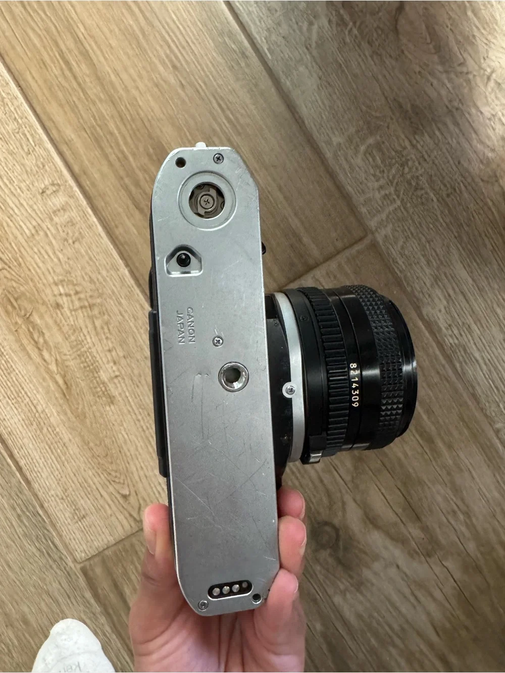 Canon AE-1 Program Film Camera in Black and Silver